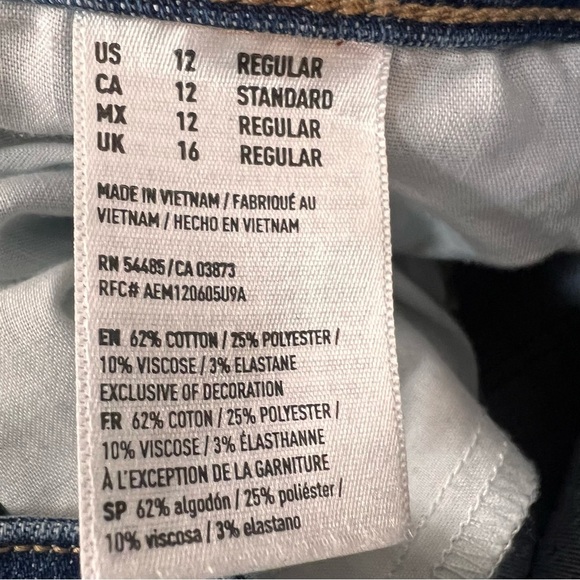 American Eagle Super Hi Rise Distressed Jeggings Size 12 - Picture 12 of 15